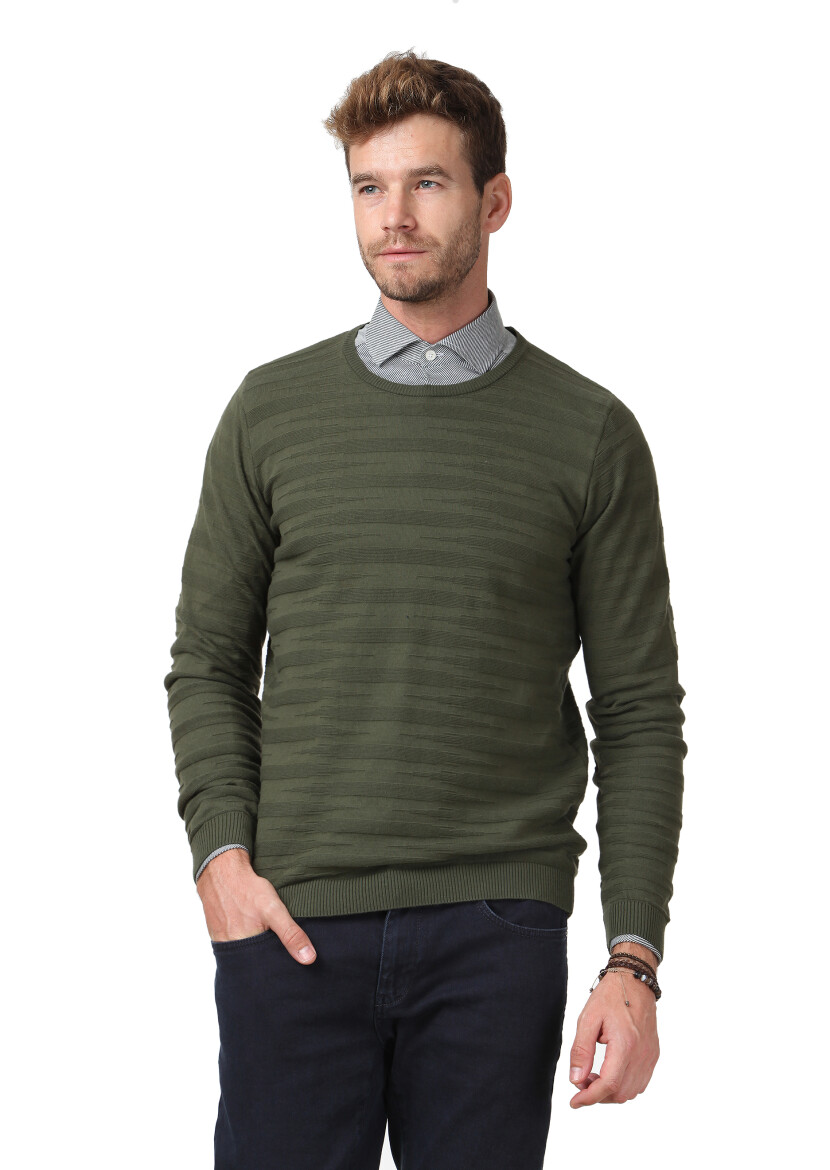 Green Knitwear Sweatshirt - 3
