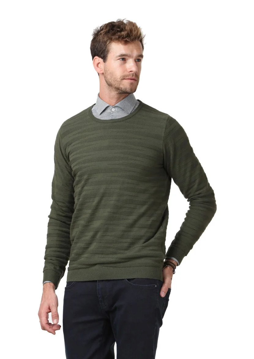 Green Knitwear Sweatshirt - 1