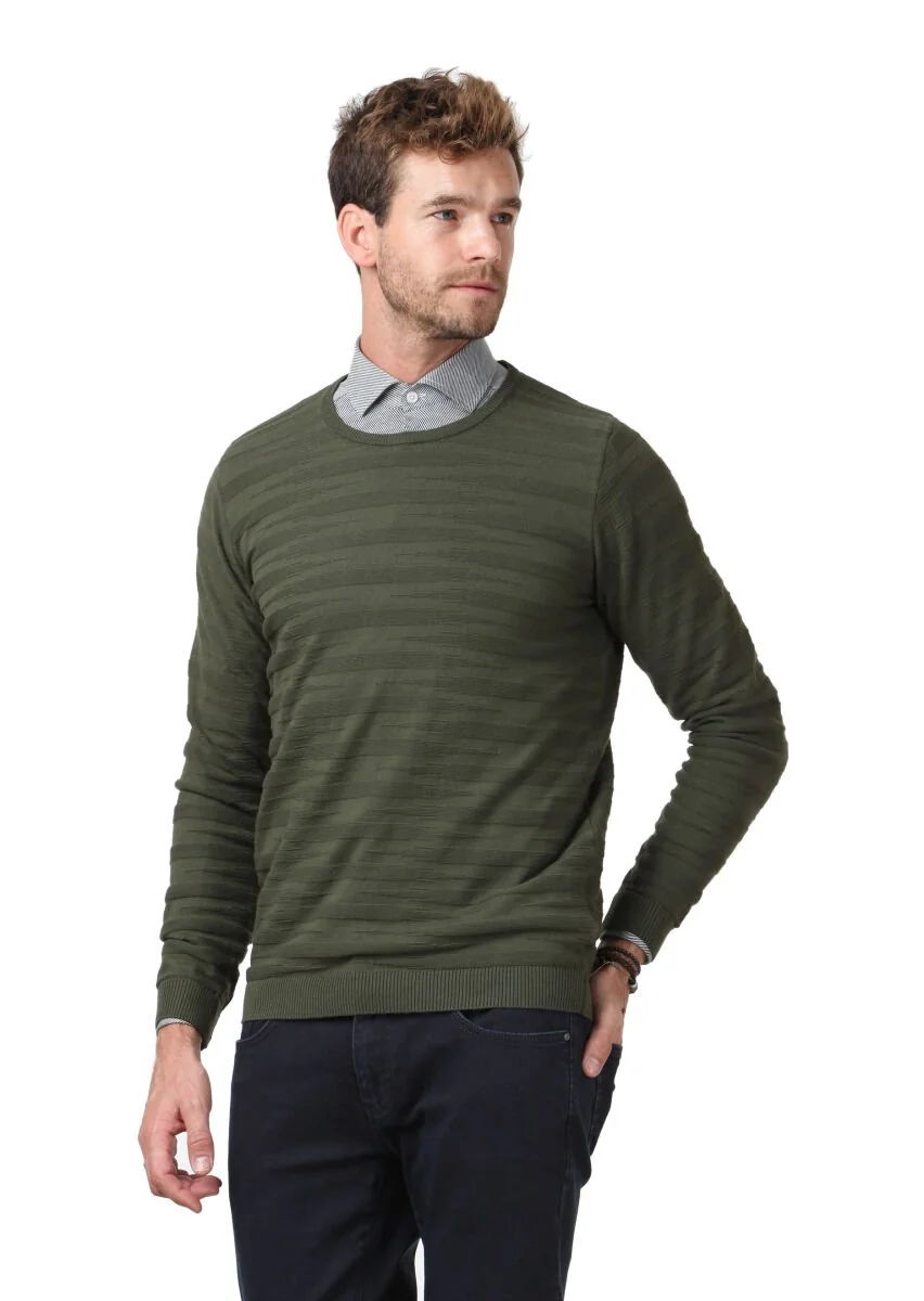 Green Knitwear Sweatshirt - 1