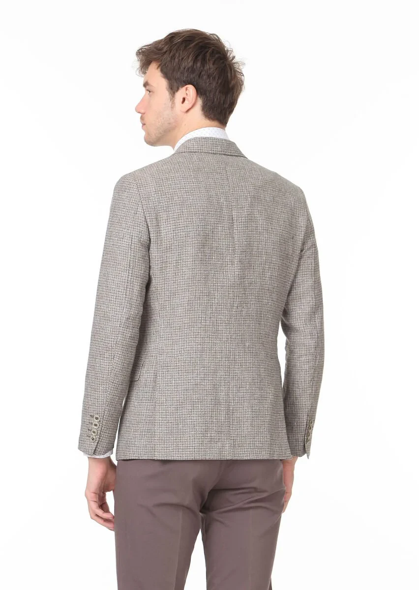 Green Zeroweight Slim Fit 100% Linen Jacket - 4