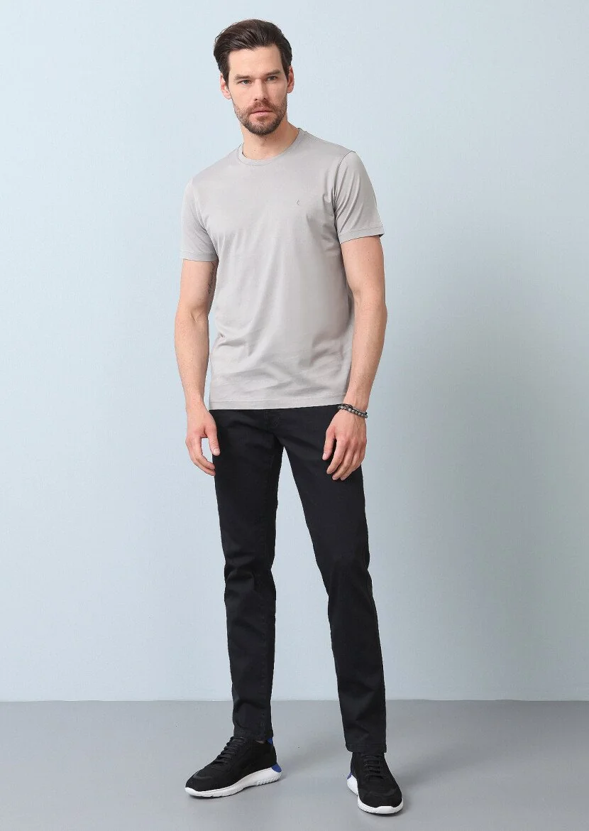 Grey 100% Cotton T-Shirt - 3