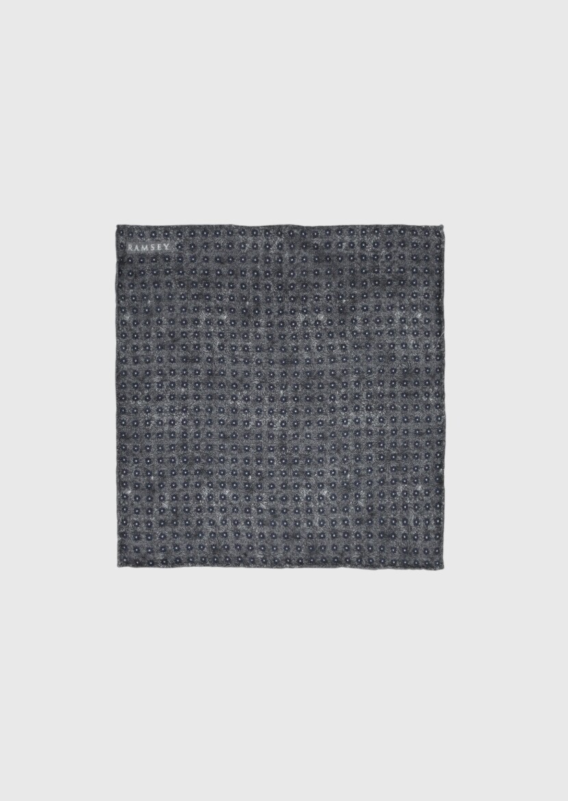 Grey %100 Yün Handkerchief 