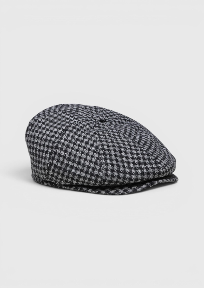 Grey %50 Polyester ,%50 Yün Hat 