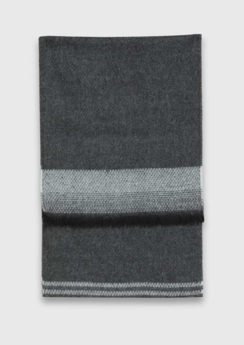 Grey %65 Akrilik ,%35 Yün Scarf - RAMSEY