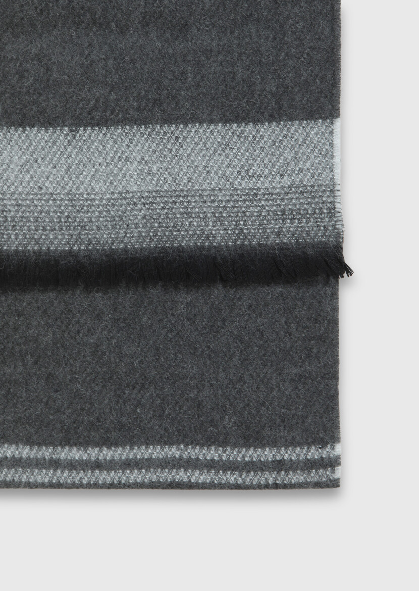 Grey %65 Akrilik ,%35 Yün Scarf - RAMSEY