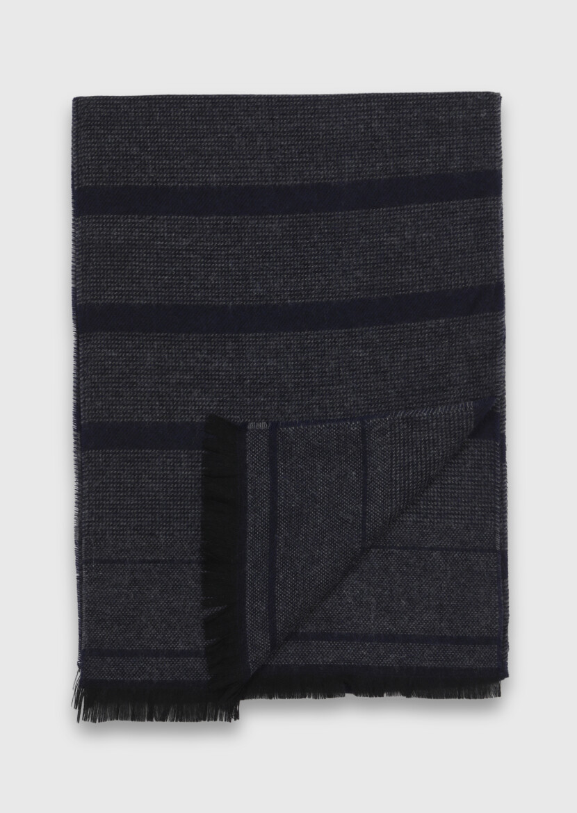 Grey %65 Akrilik ,%35 Yün Scarf - RAMSEY