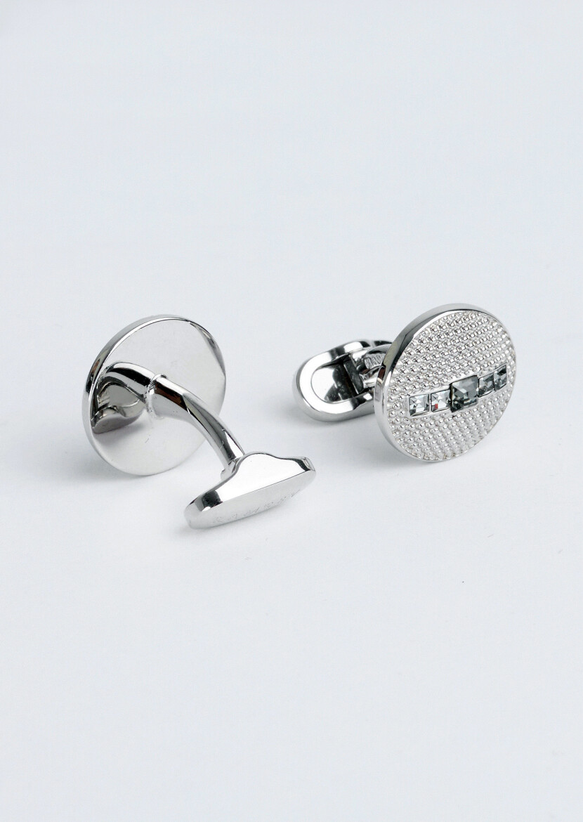 Grey Brass Cuff Link 