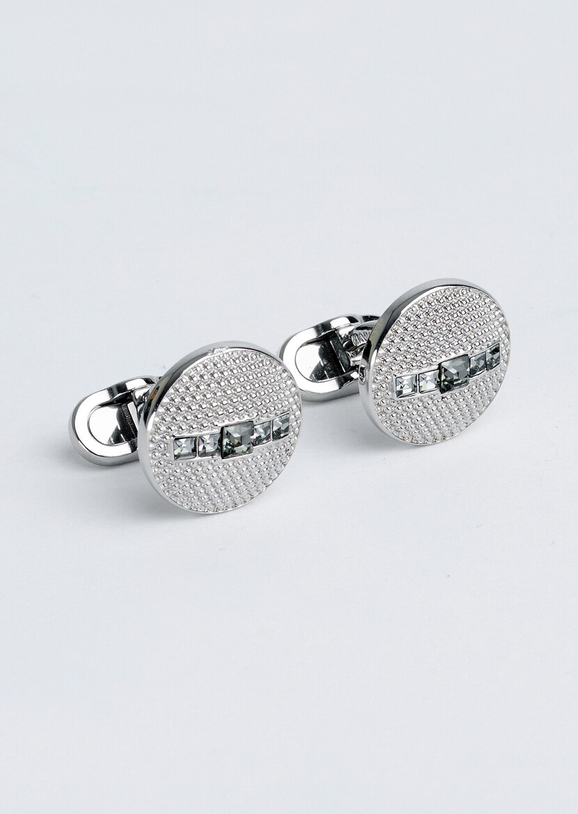 Grey Brass Cuff Link 