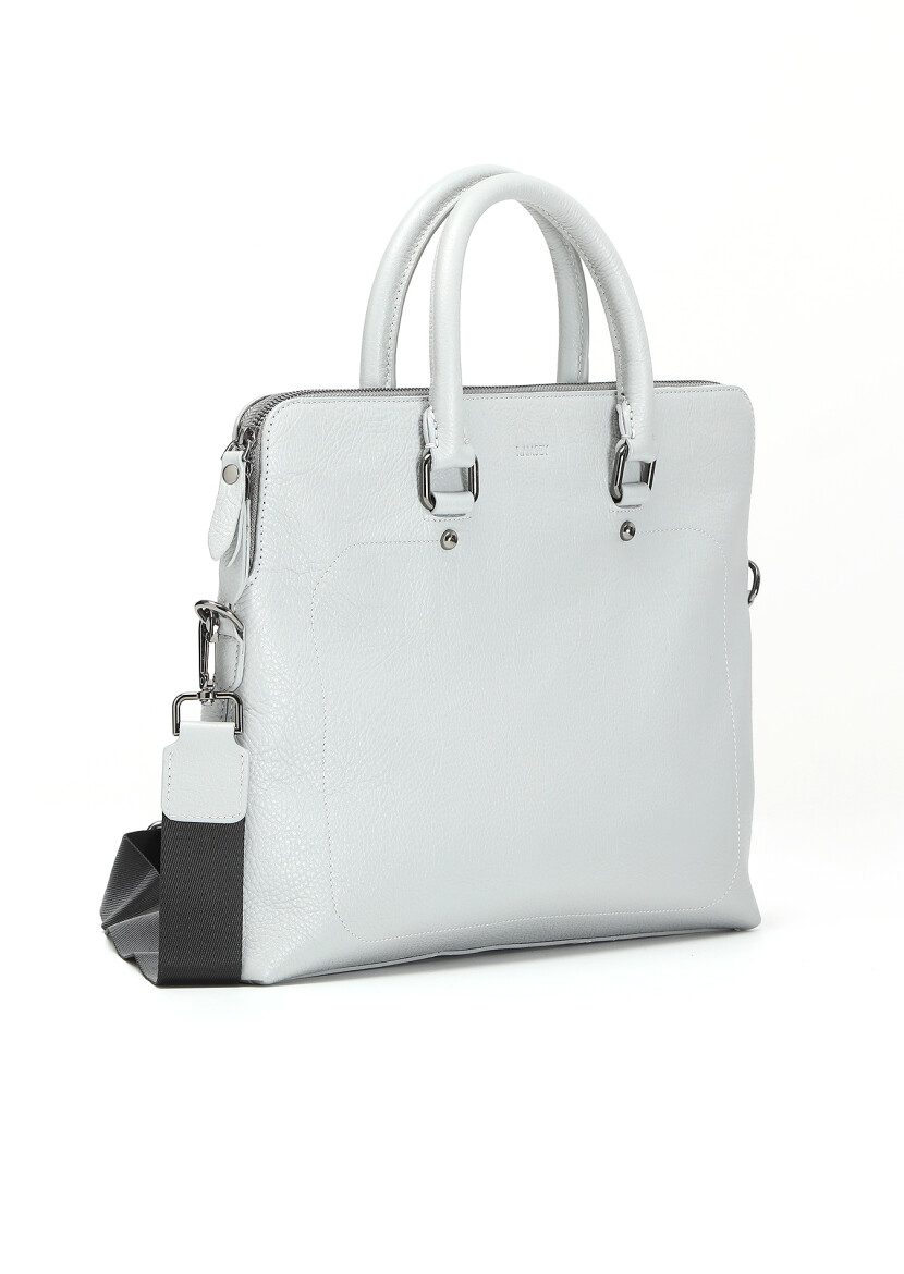 Grey Cow Leather Bag - 3