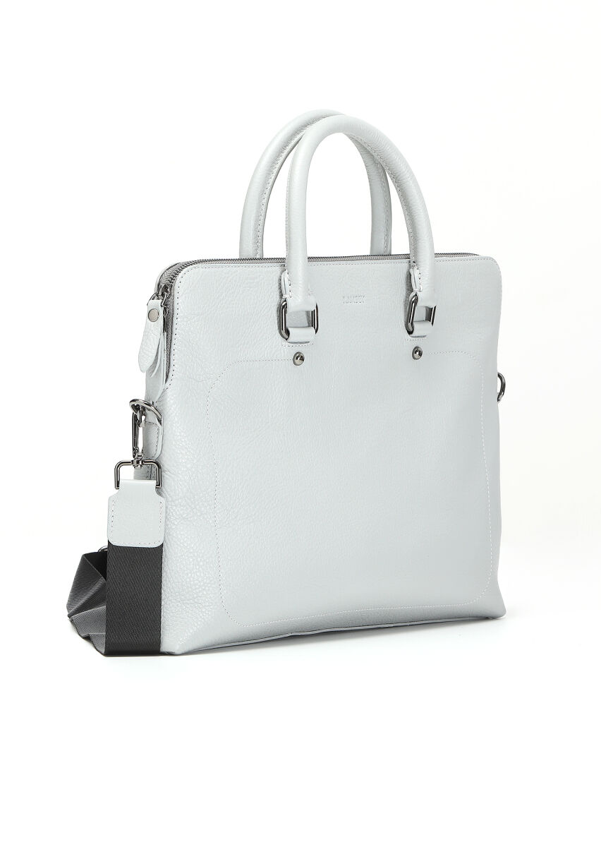 Grey Cow Leather Bag - 3