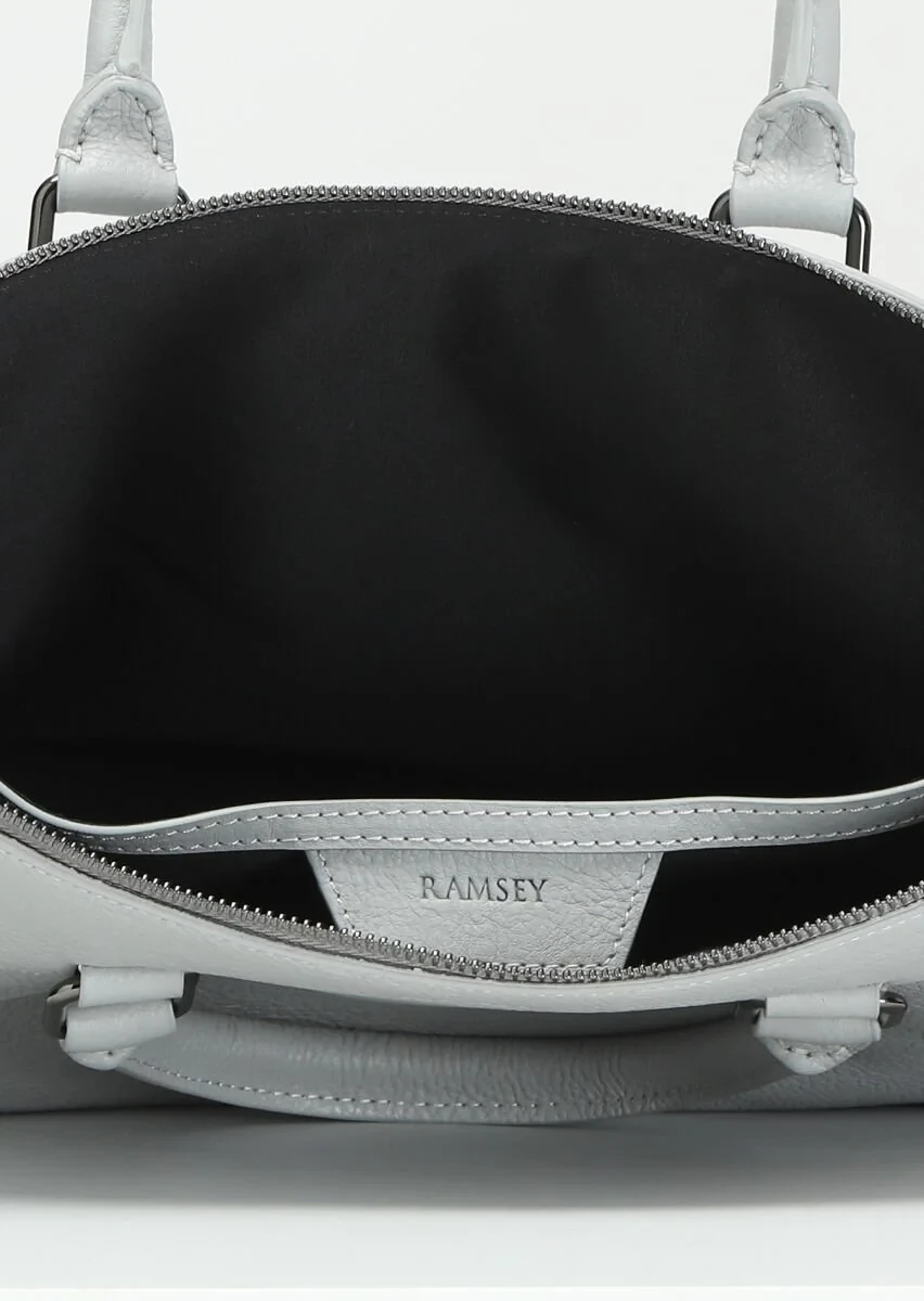 Grey Cow Leather Bag - 5
