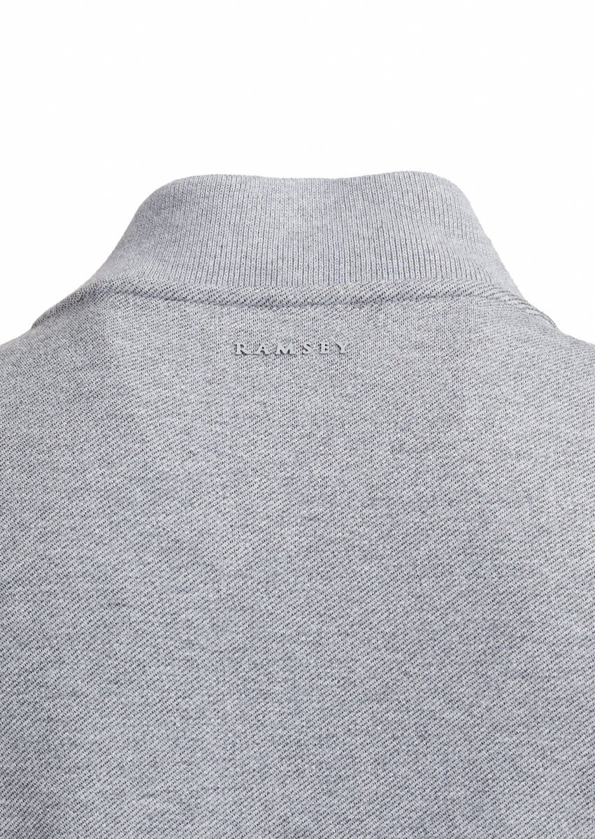 Grey Crew Neck Jacquard Sweatshirt - 4