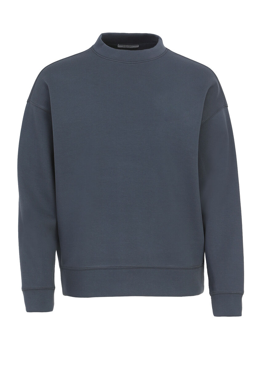 Grey Crew Neck Plain Sweatshirt - 7