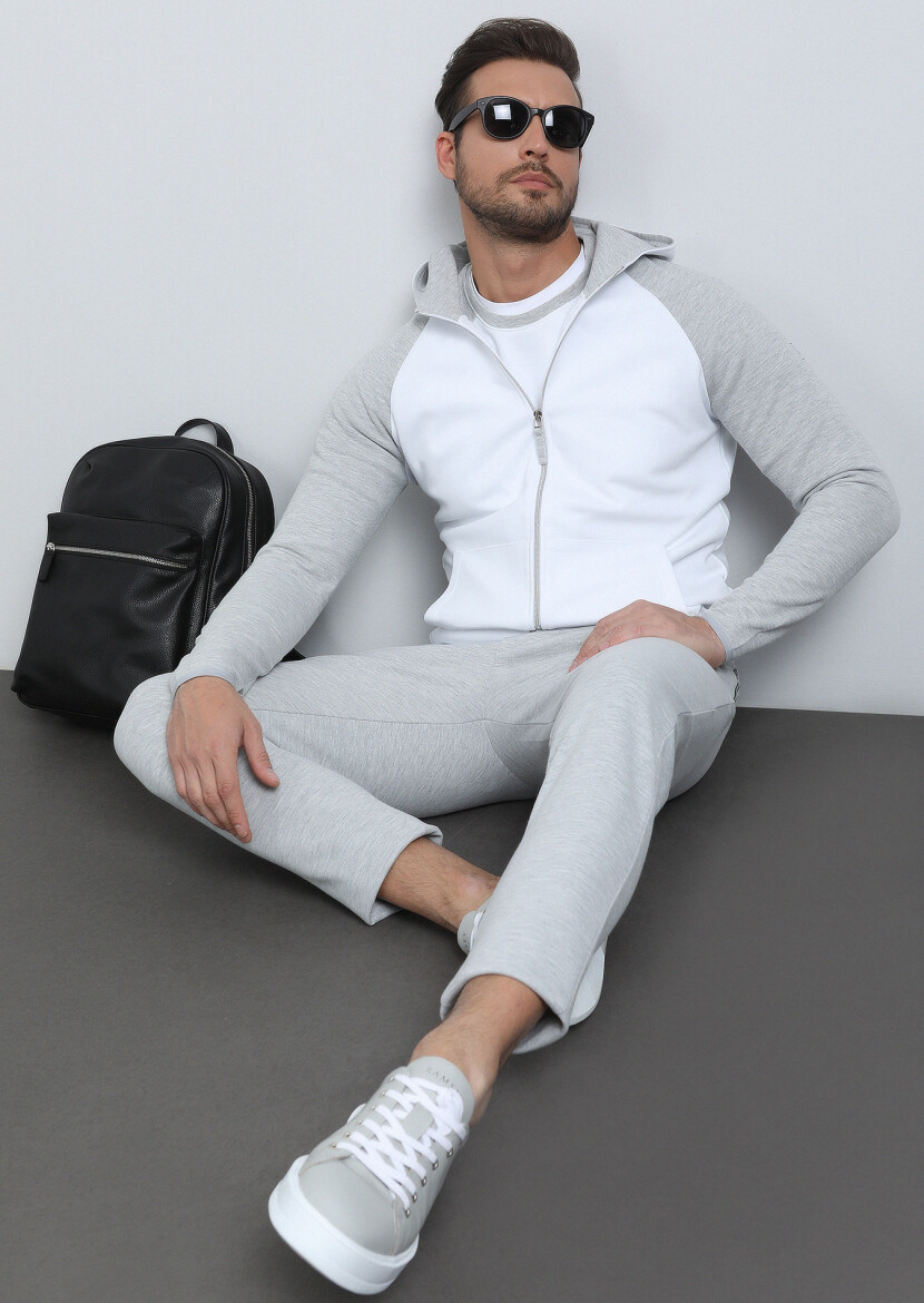 Grey Hooded Sweatshirt - 2