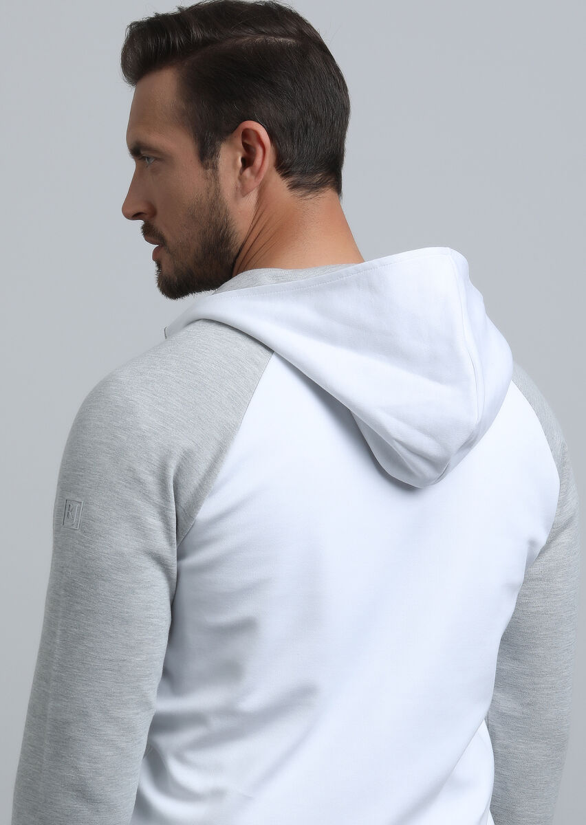 Grey Hooded Sweatshirt - 5
