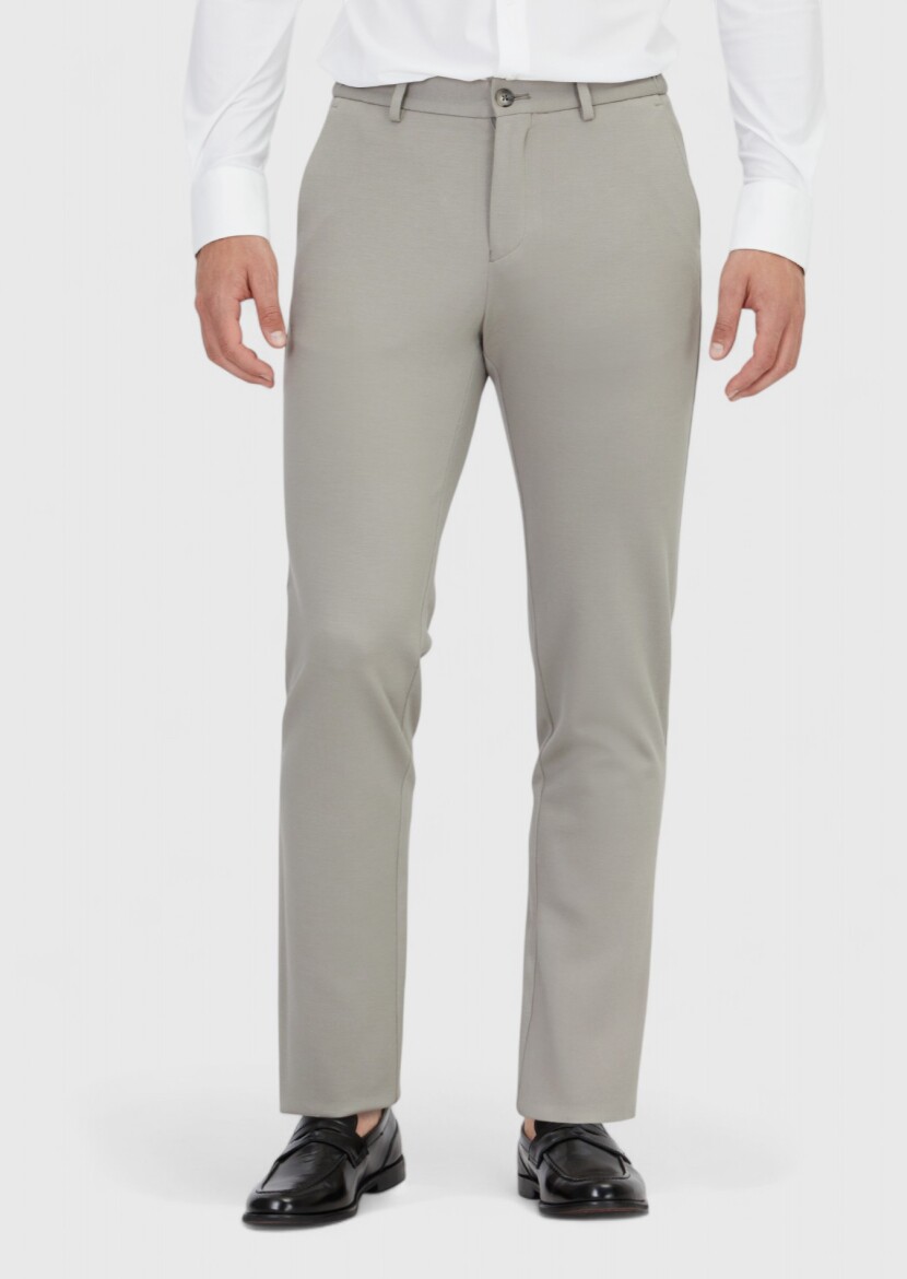 Grey Knitting Jogging Fit Casual Trousers - RAMSEY