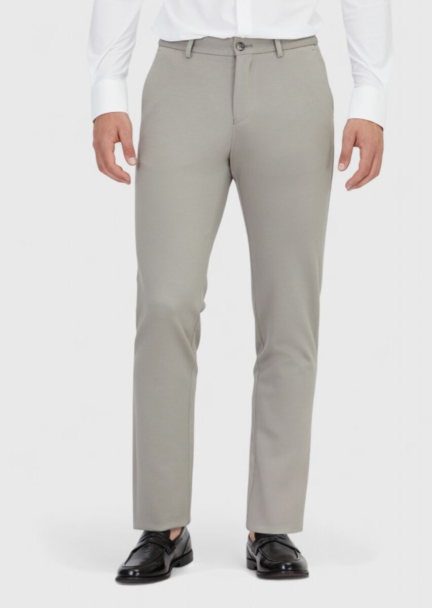 Grey Knitting Jogging Fit Casual Trousers - 2