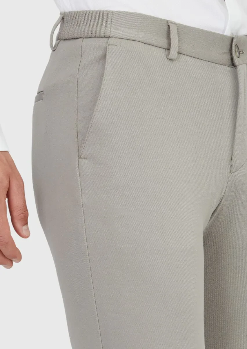 Grey Knitting Jogging Fit Casual Trousers - 3