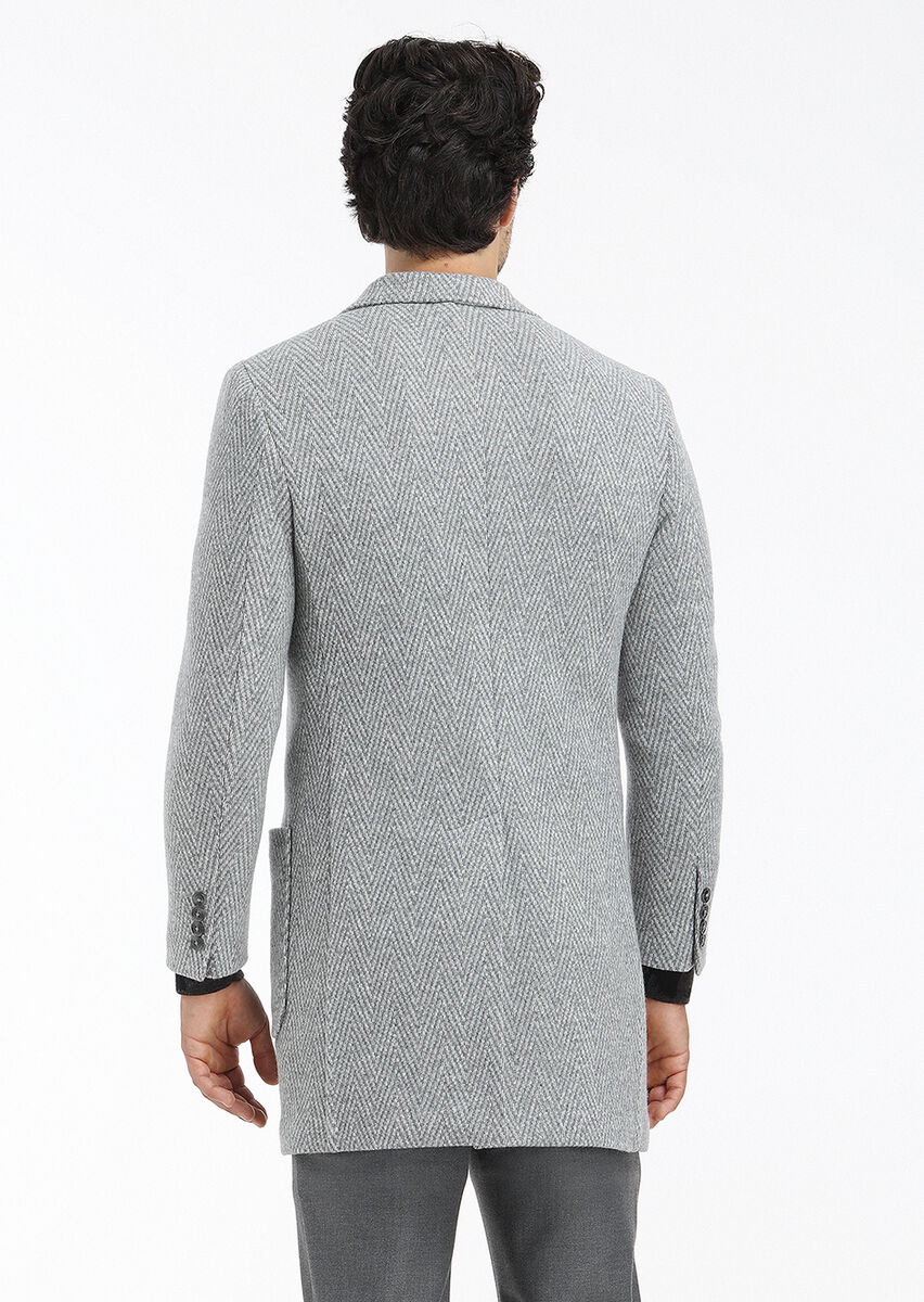 Grey Knitting Overcoat - 6