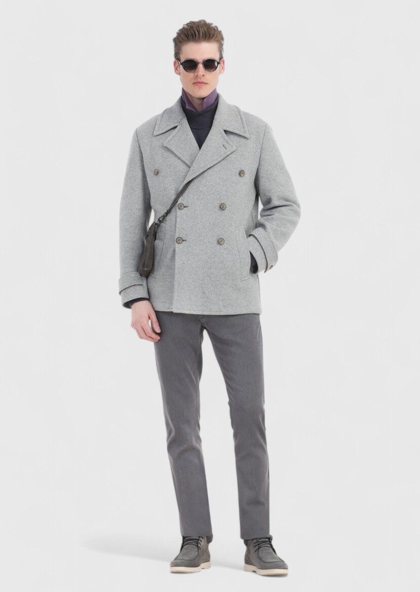 Grey Knitting Overcoat - 3