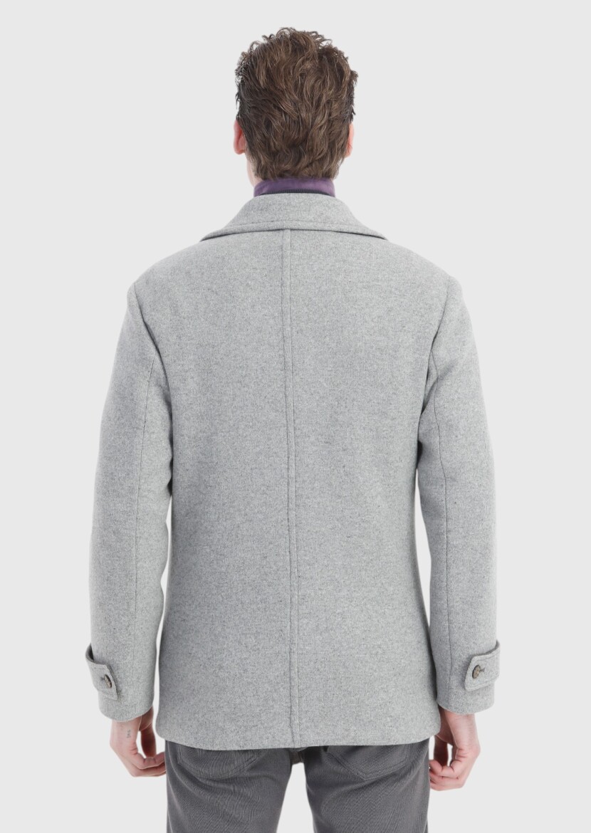 Grey Knitting Overcoat - 7