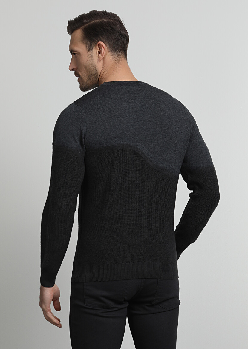 Grey Knitwear Sweatshirt - 3