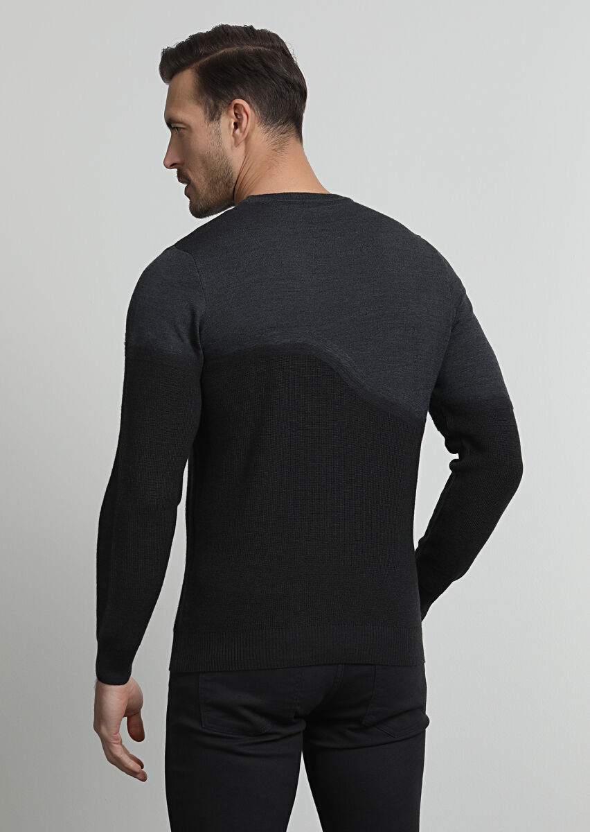 Grey Knitwear Sweatshirt - 3