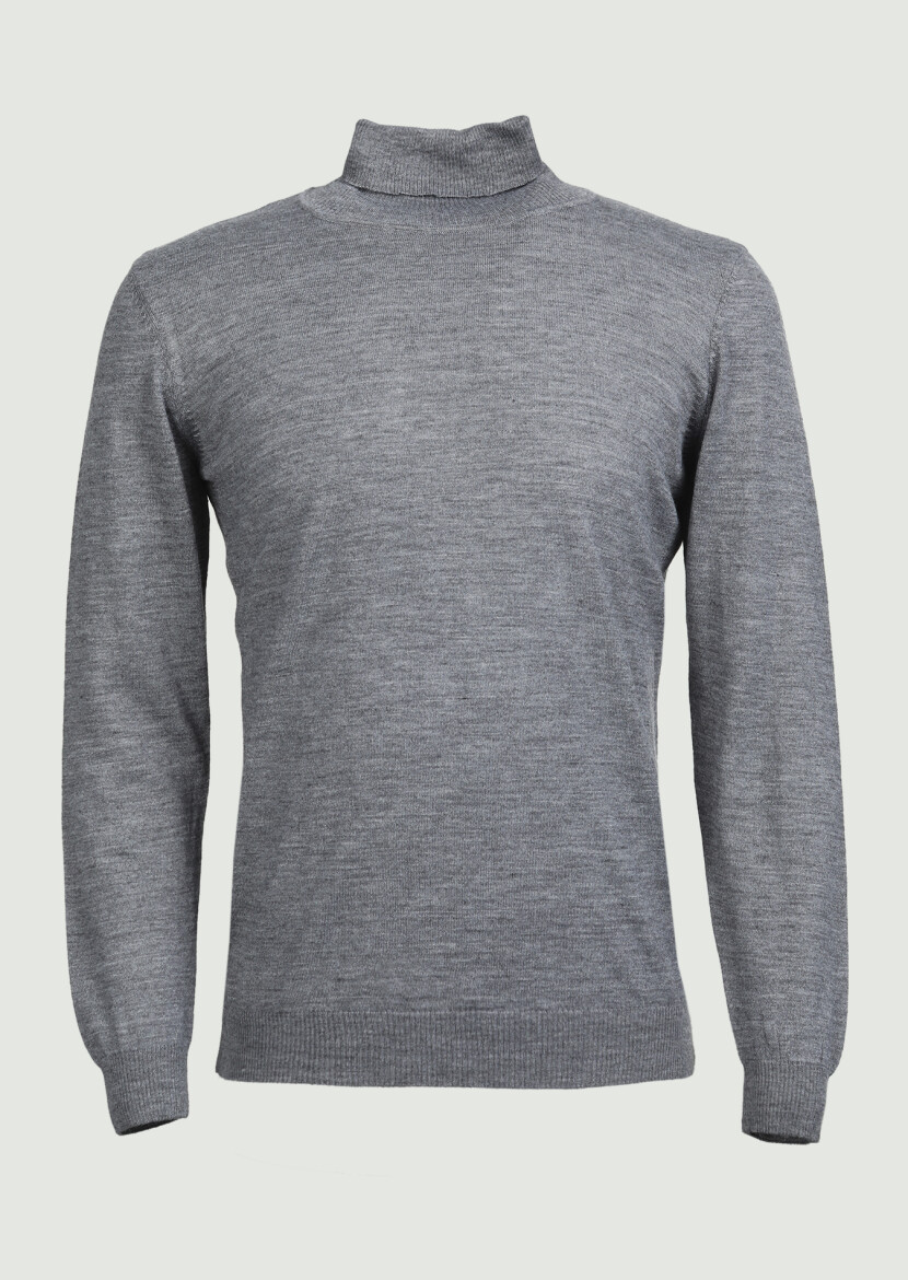 Grey Knitwear Sweatshirt - 4