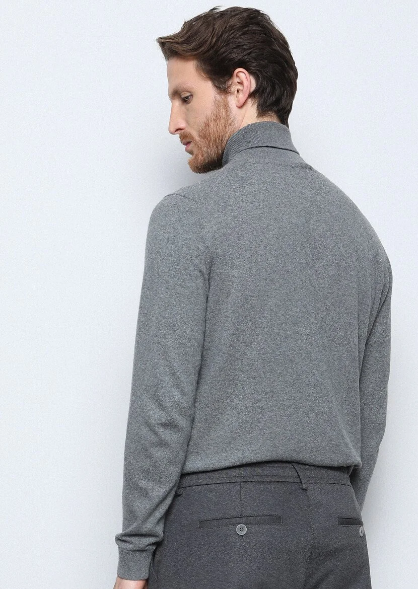Grey Knitwear Sweatshirt - 5