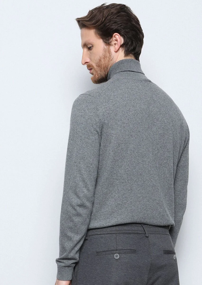 Grey Knitwear Sweatshirt - 5