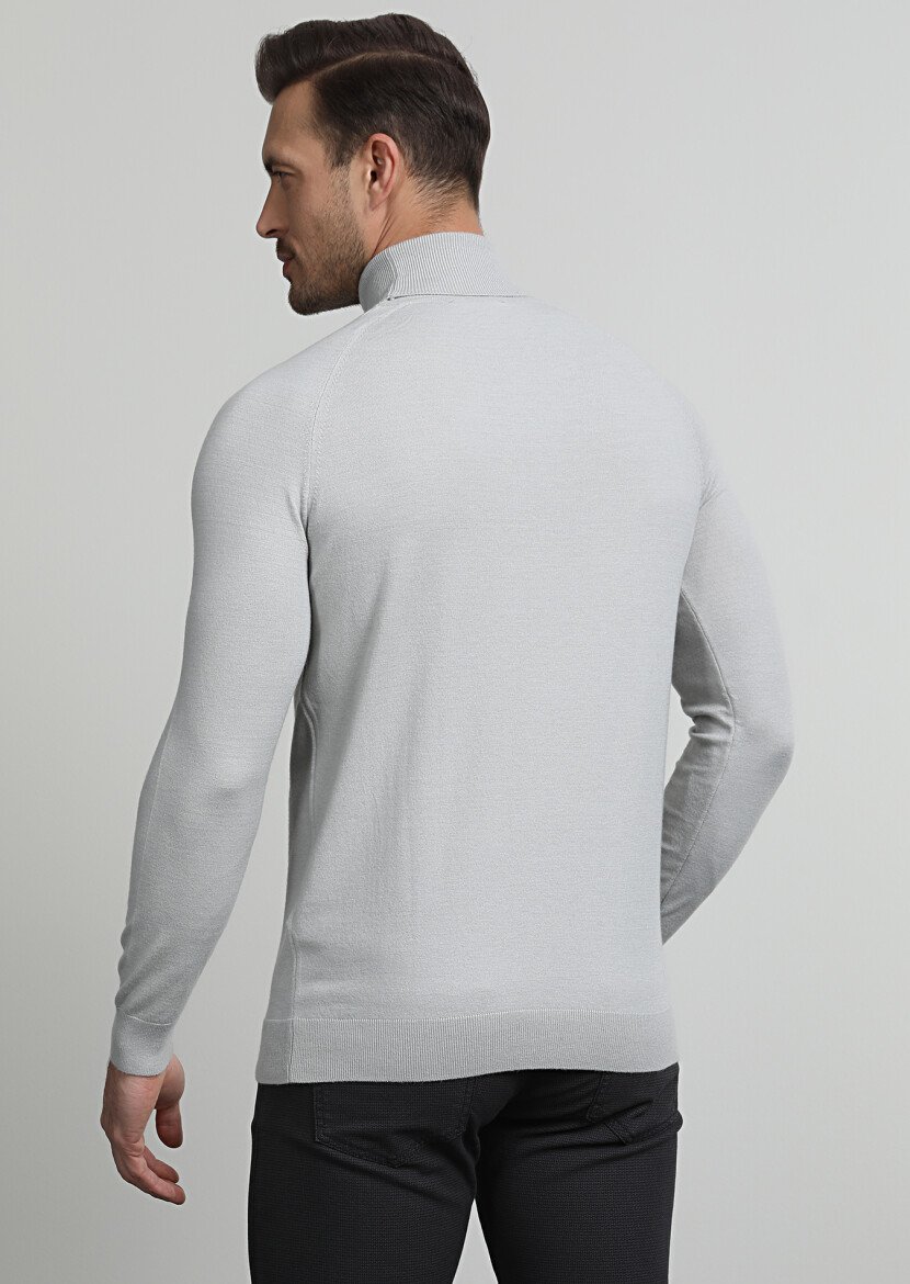 Grey Knitwear Sweatshirt - 4