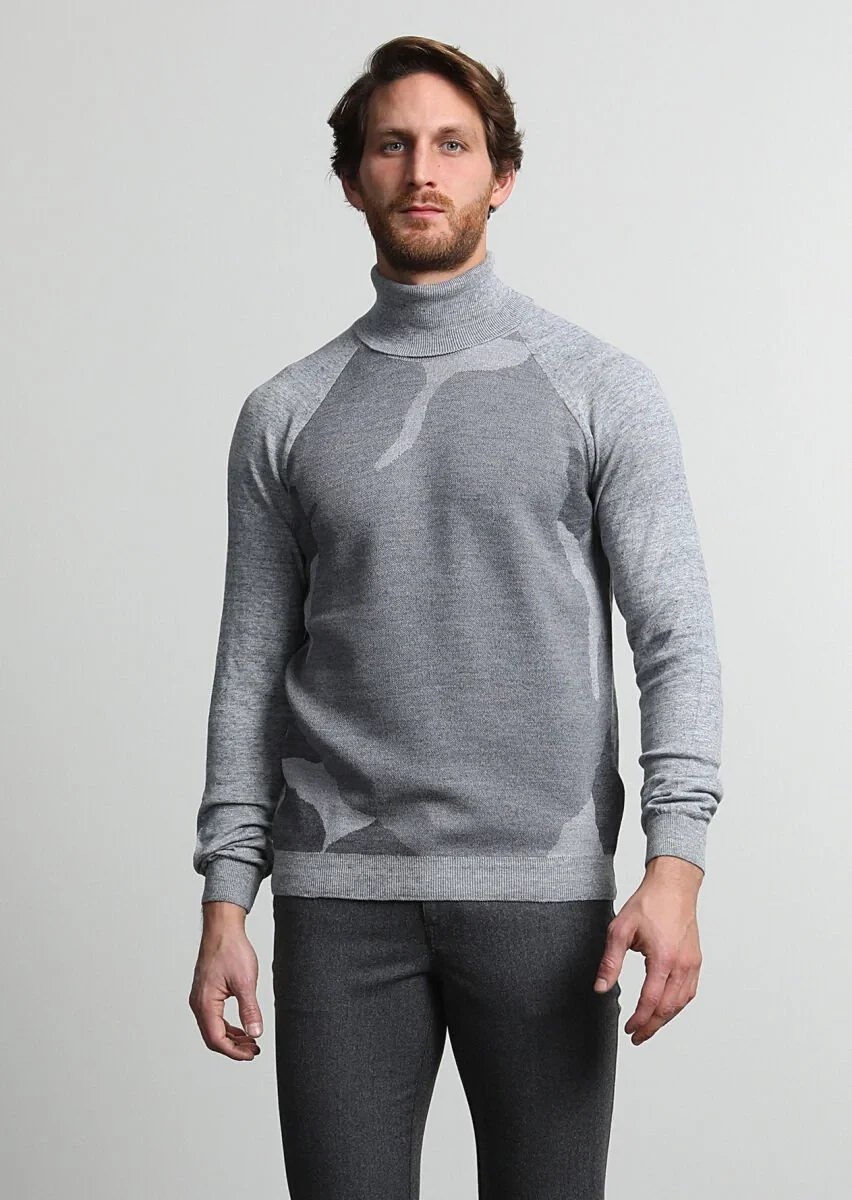 Grey Knitwear Sweatshirt - 2