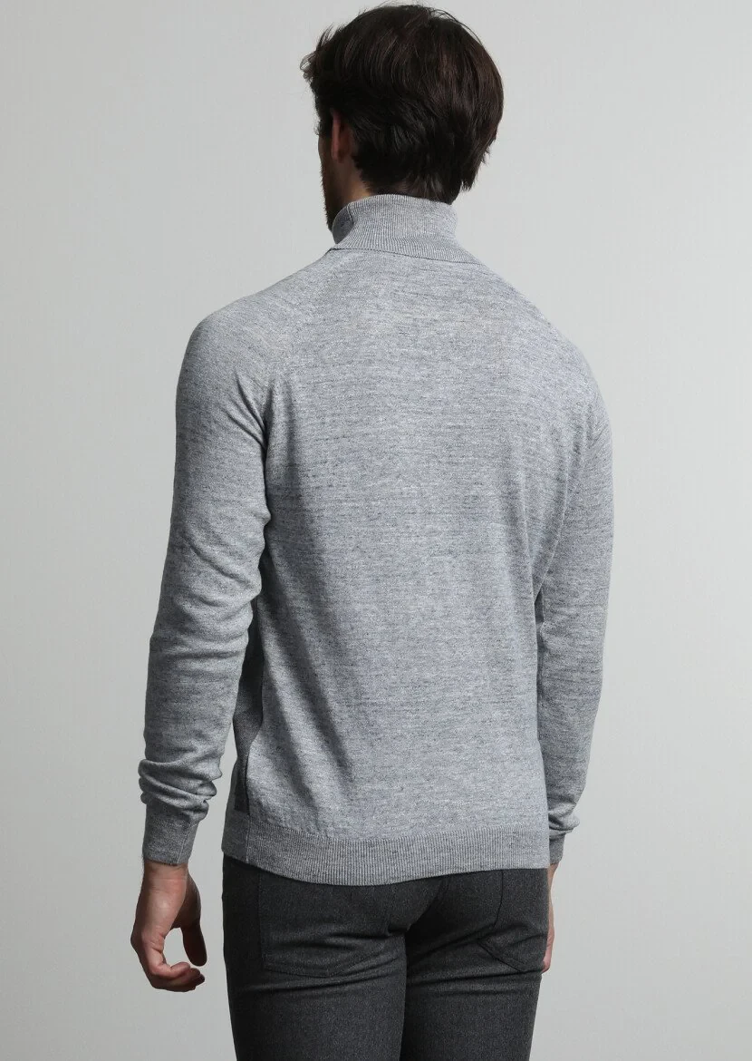 Grey Knitwear Sweatshirt - 4