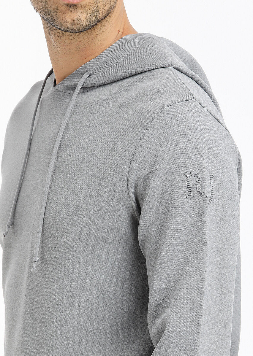 Grey Knitwear Sweatshirt - 3