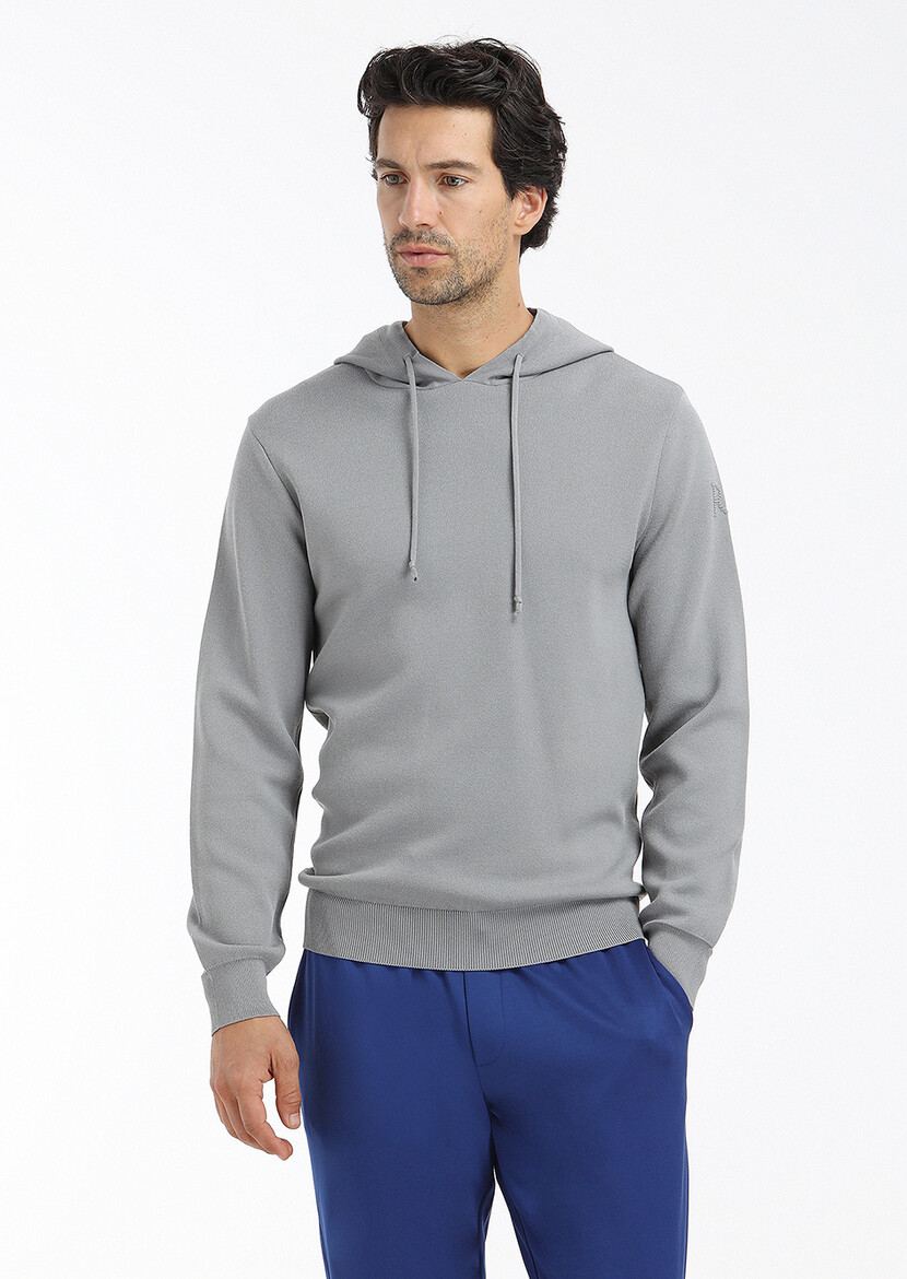 Grey Knitwear Sweatshirt - 4