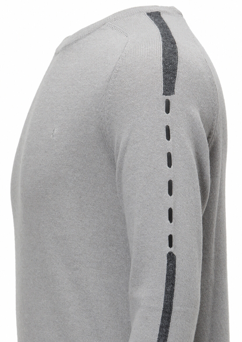 Grey Knitwear Sweatshirt - 3