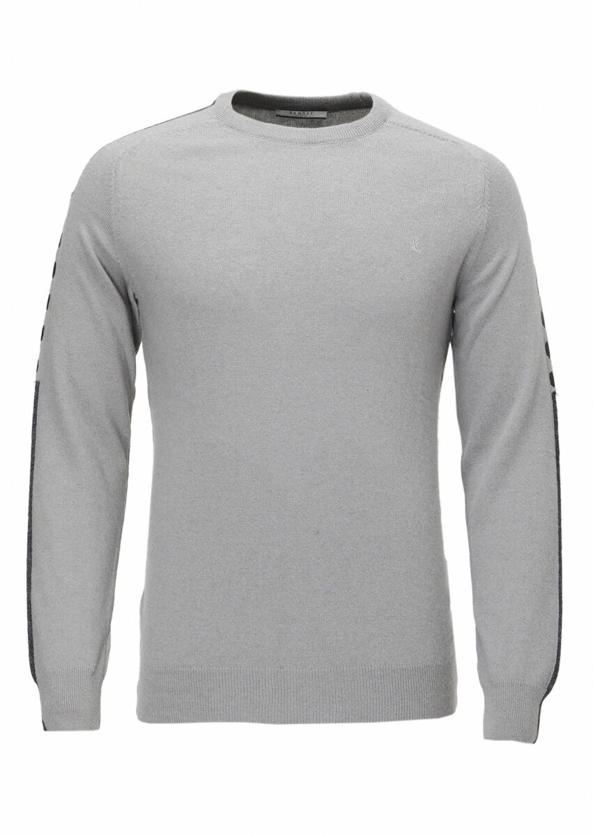 Grey Knitwear Sweatshirt - 1