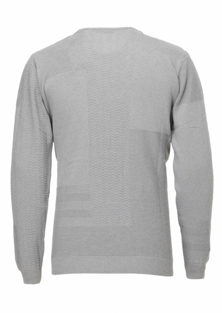 Grey Knitwear Sweatshirt - 3