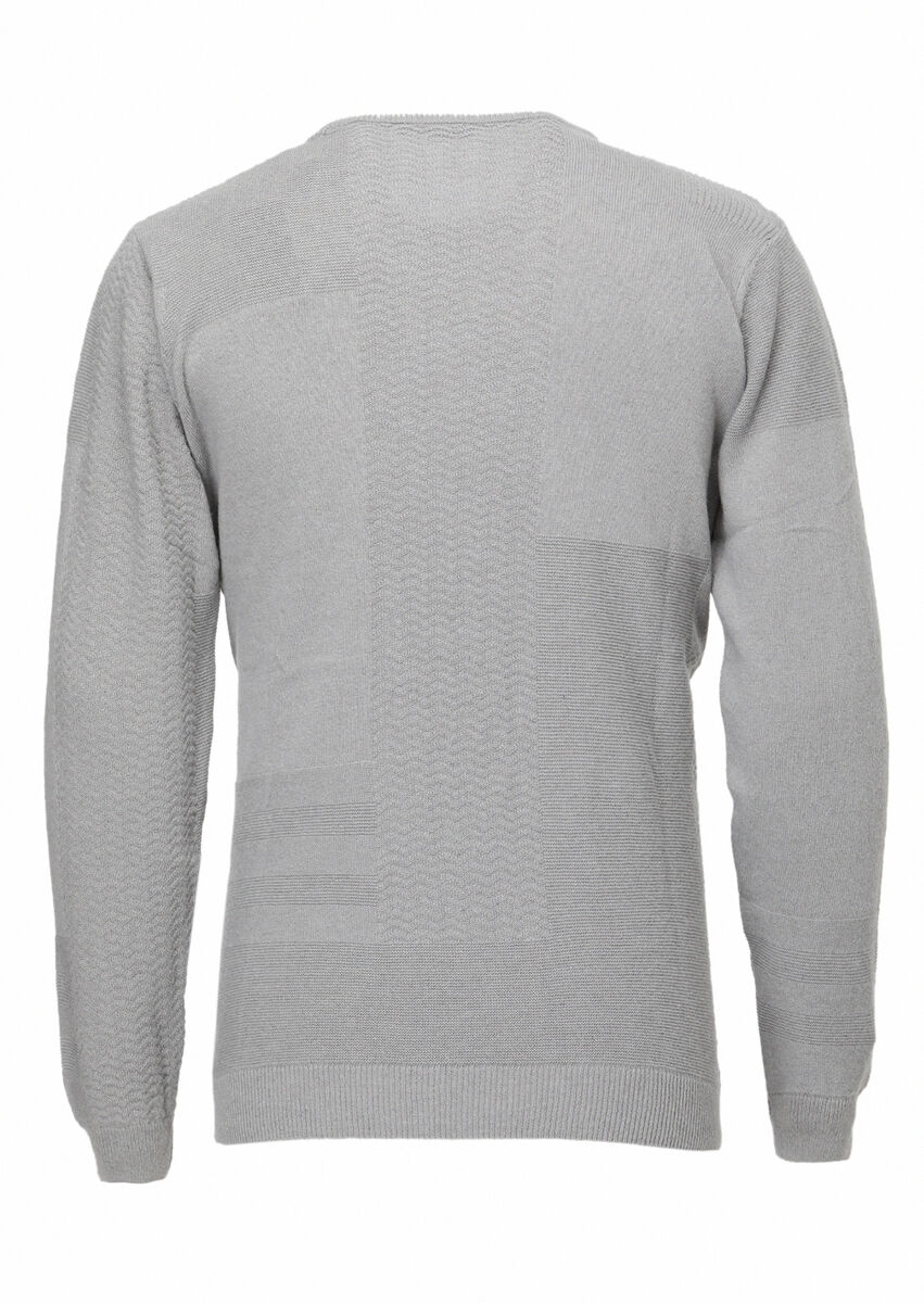 Grey Knitwear Sweatshirt - 4