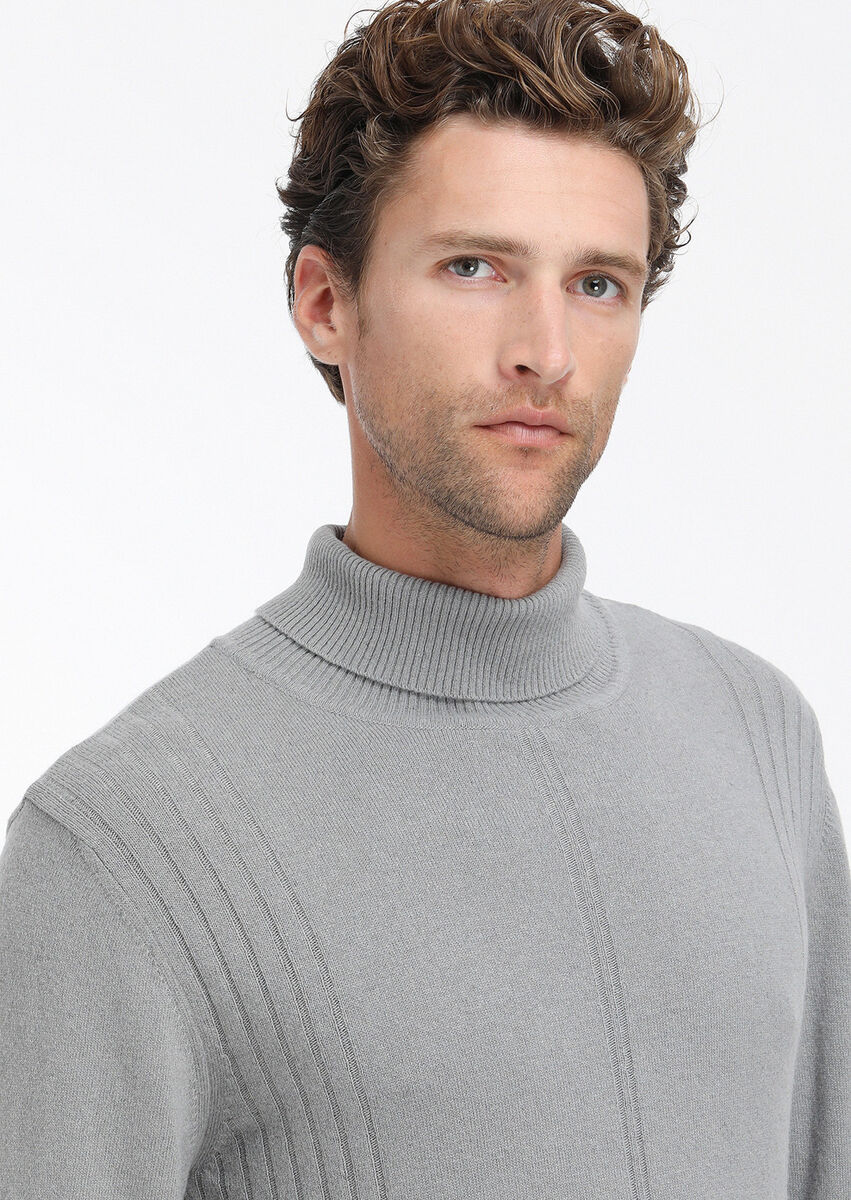 Grey Knitwear Sweatshirt - 4