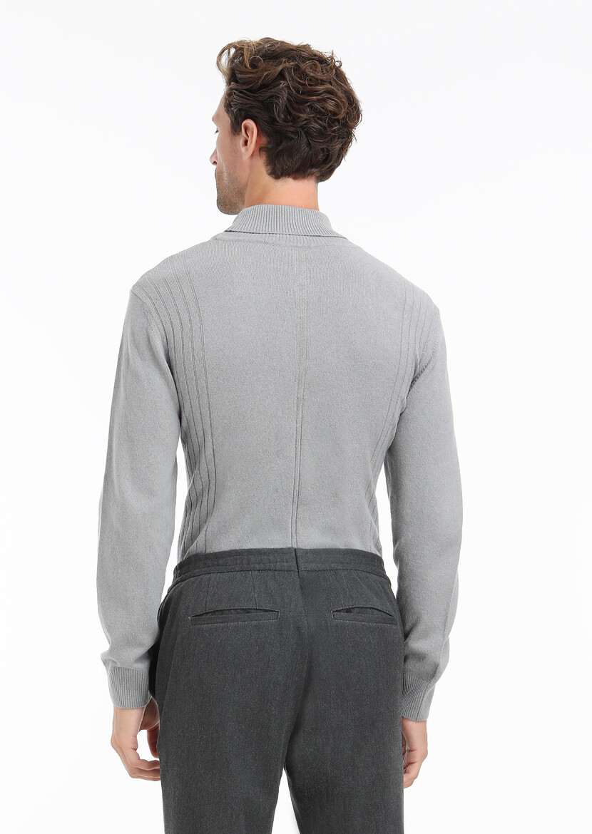 Grey Knitwear Sweatshirt - 5