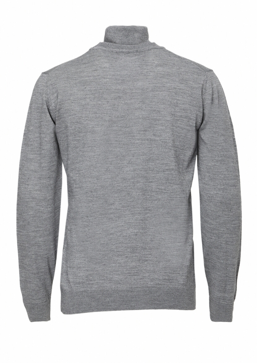 Grey Knitwear Sweatshirt - 2