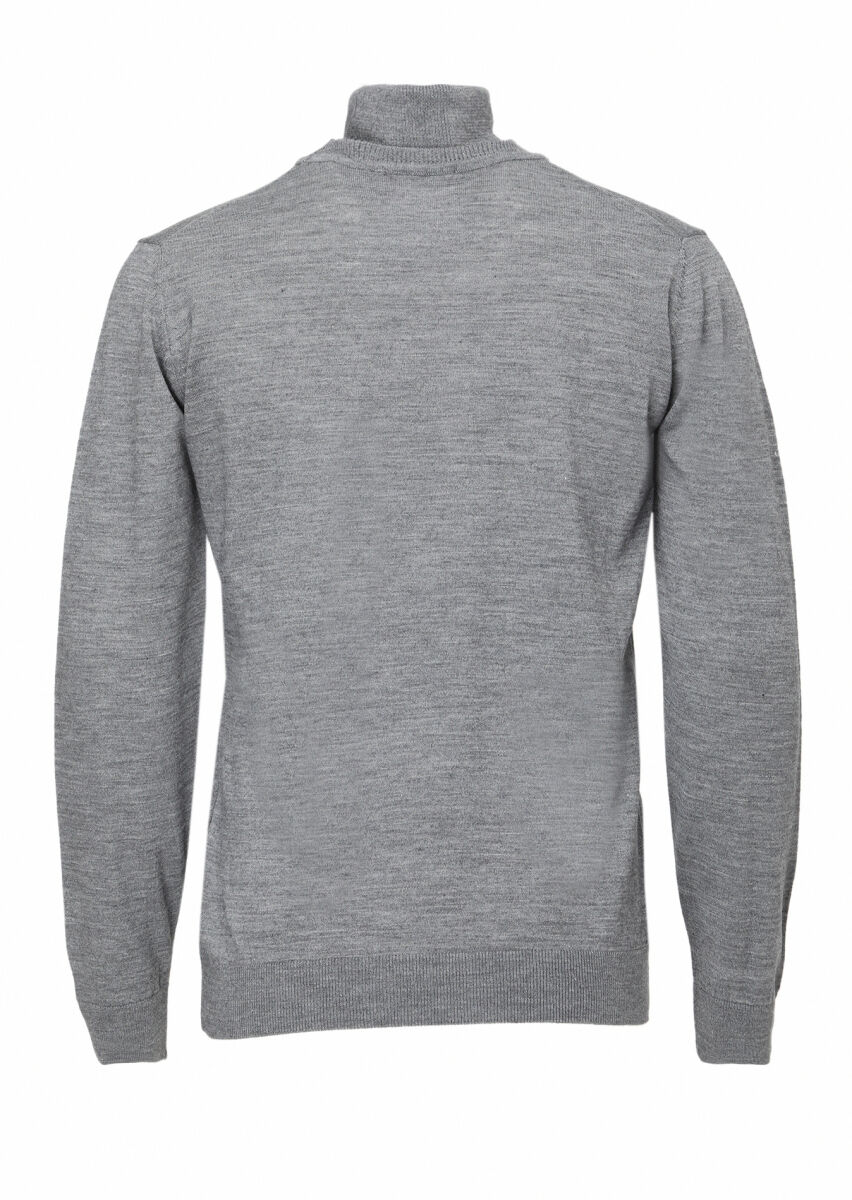 Grey Knitwear Sweatshirt - 2