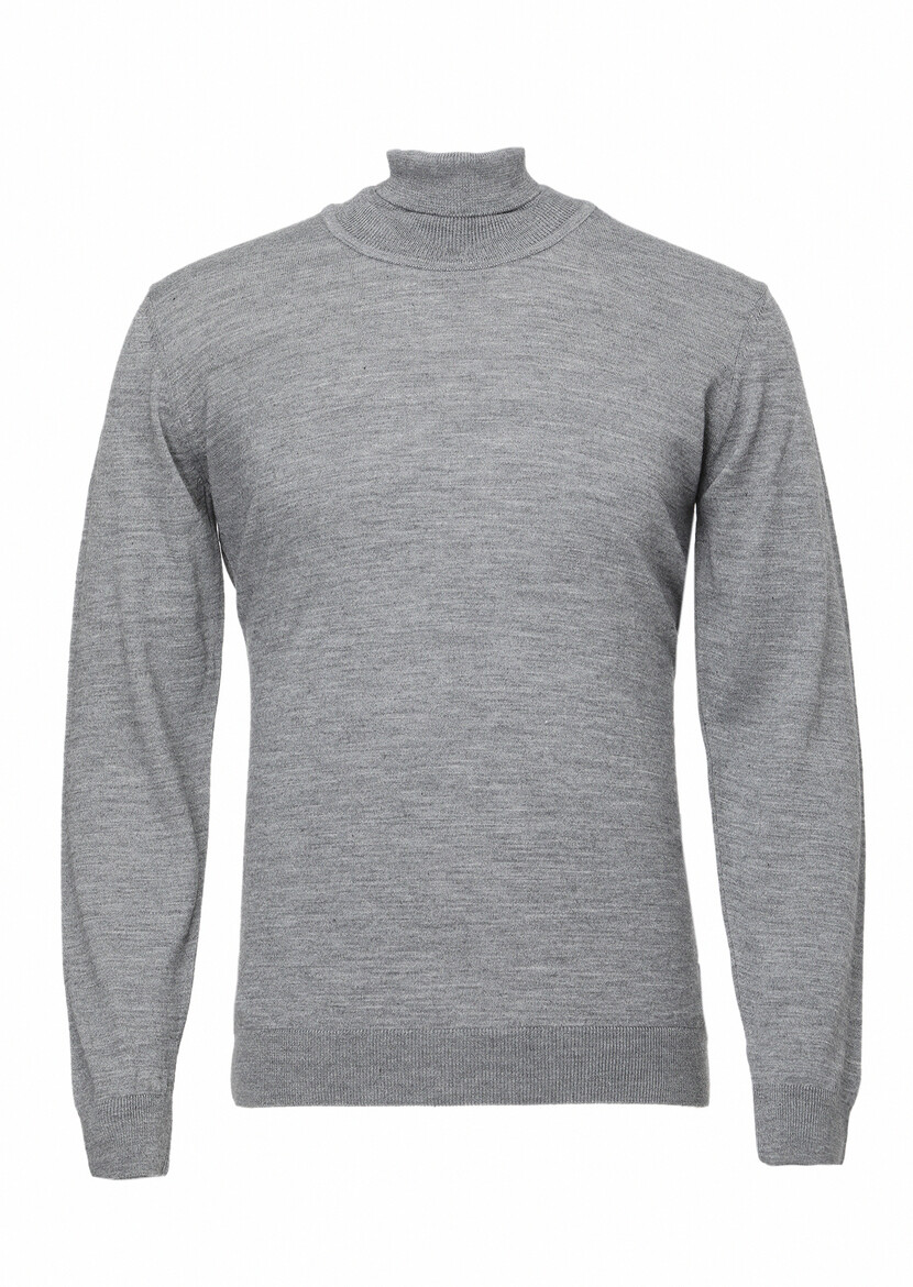 Grey Knitwear Sweatshirt - 1