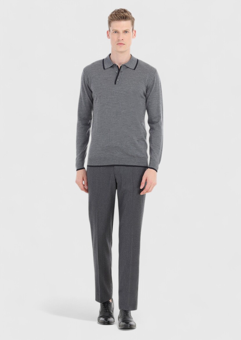 Grey Knitwear Sweatshirt - RAMSEY