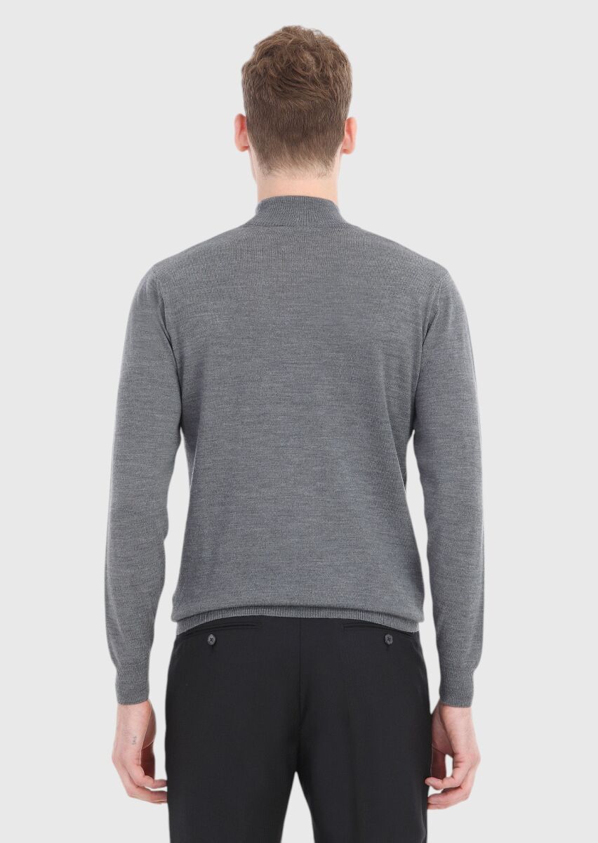 Grey Knitwear Sweatshirt - 5