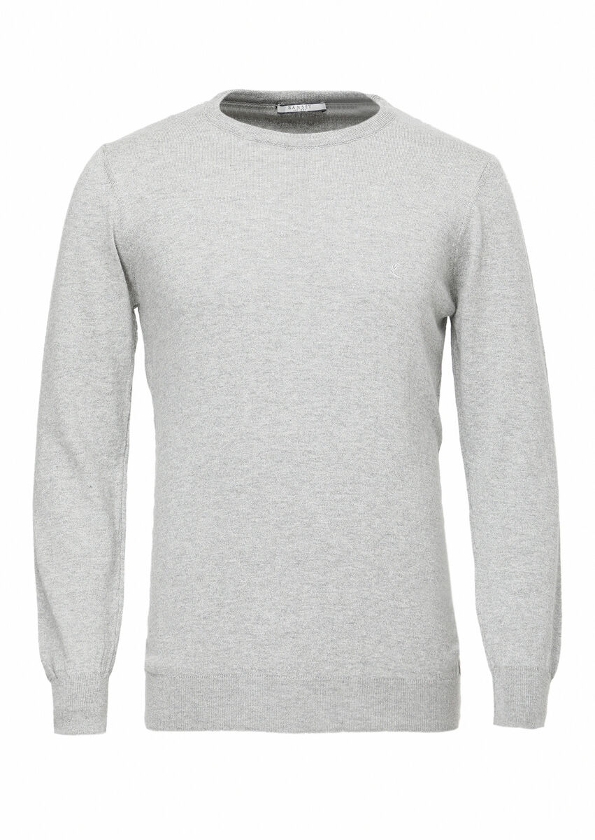 Grey Knitwear Sweatshirt - 1