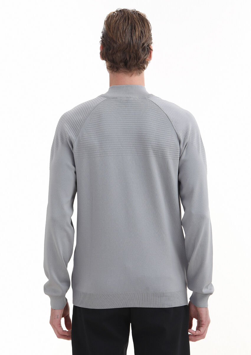 Grey Knitwear Sweatshirt - 5