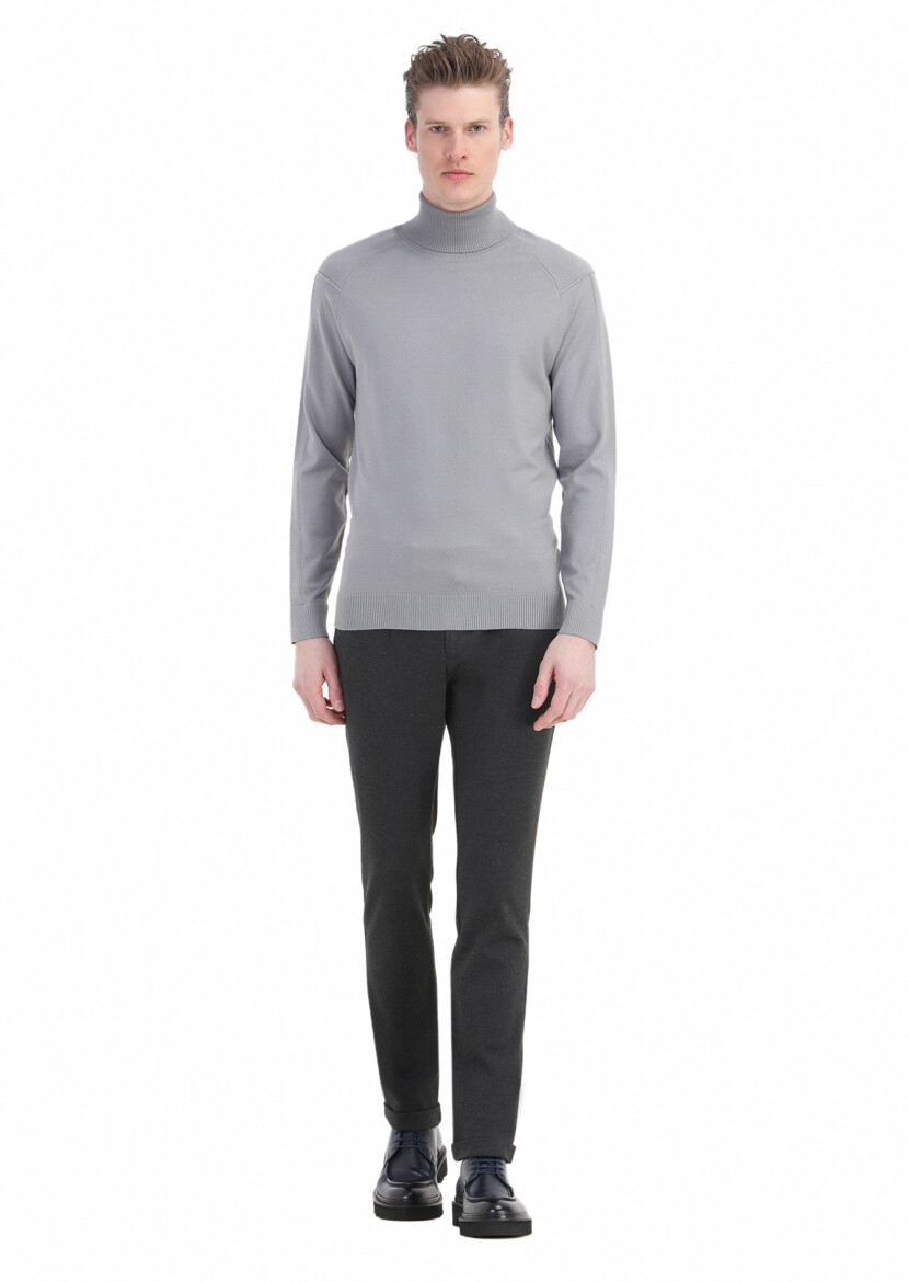 Grey Knitwear Sweatshirt 