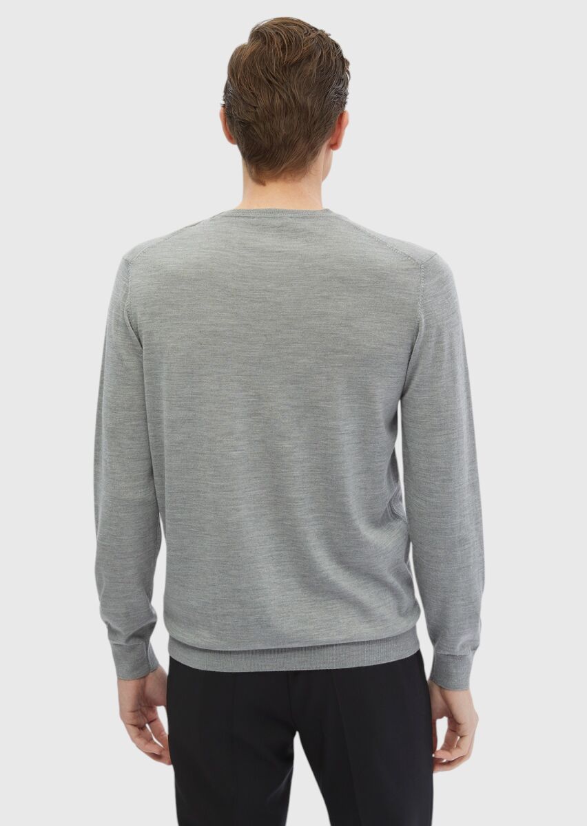 Grey Knitwear Sweatshirt - 6